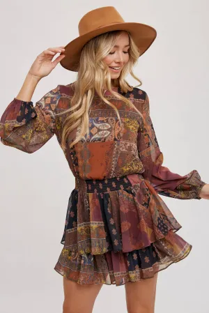 SCARF PRINT ROMPER