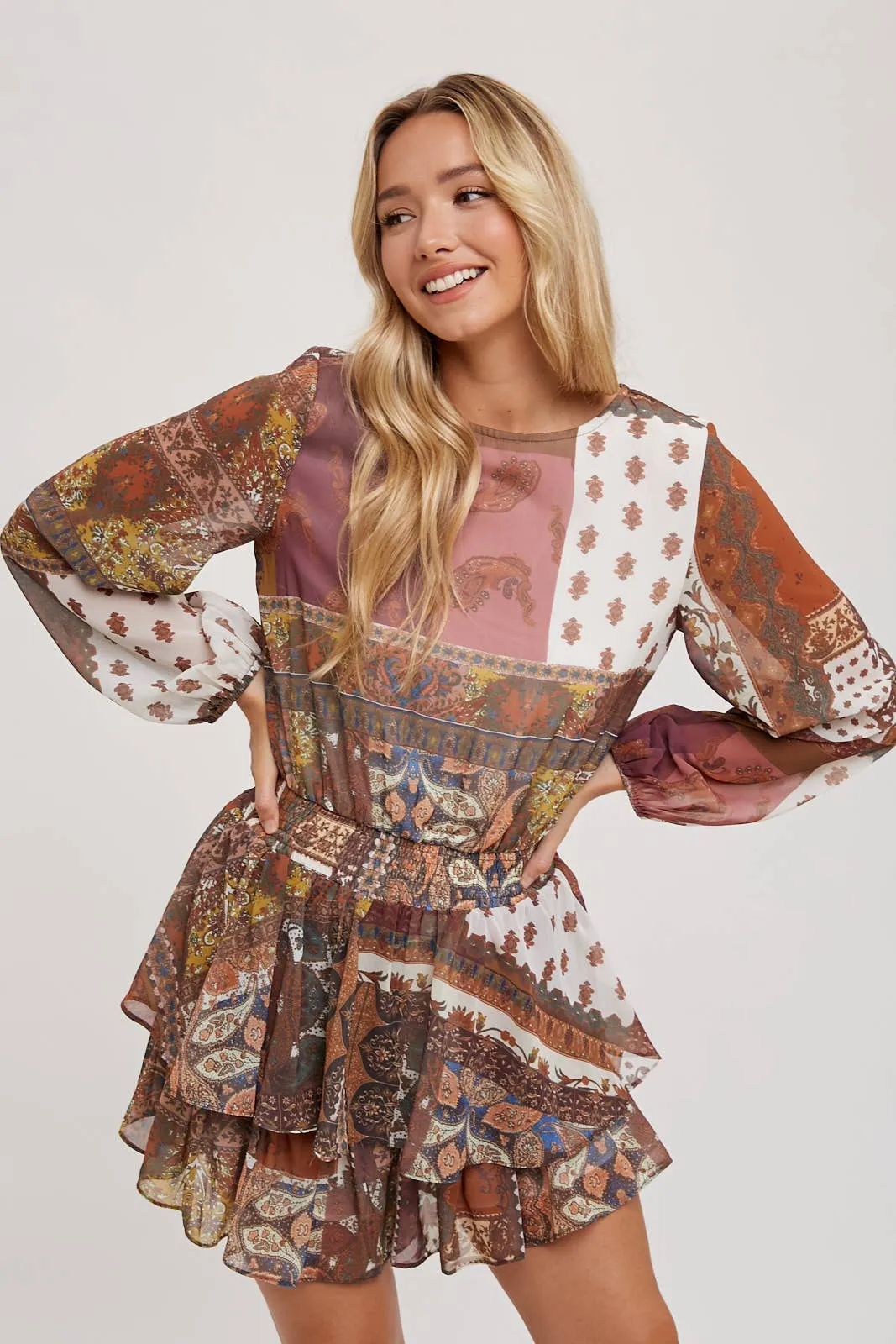 SCARF PRINT ROMPER