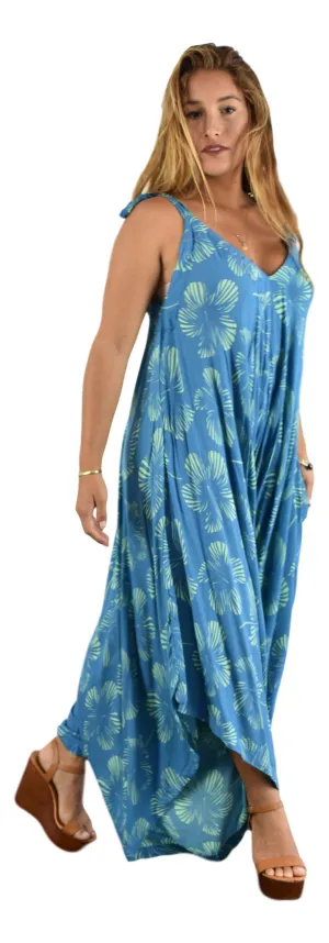 Secret Beach - Bali Jumper - New Hibiscus - Palace Blue / Nile Green