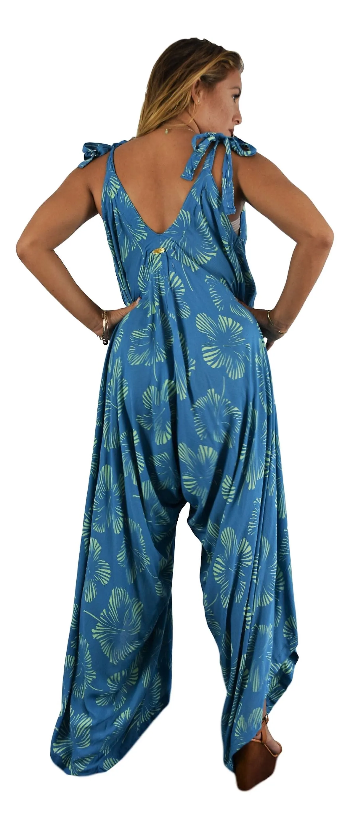 Secret Beach - Bali Jumper - New Hibiscus - Palace Blue / Nile Green