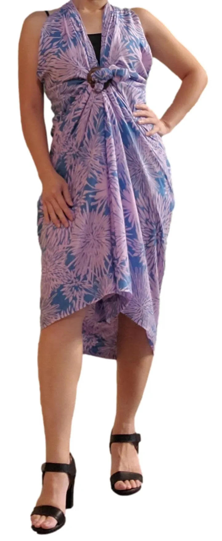 Secret Beach - Chrysanthemum Full Sarong - Pink and Teal