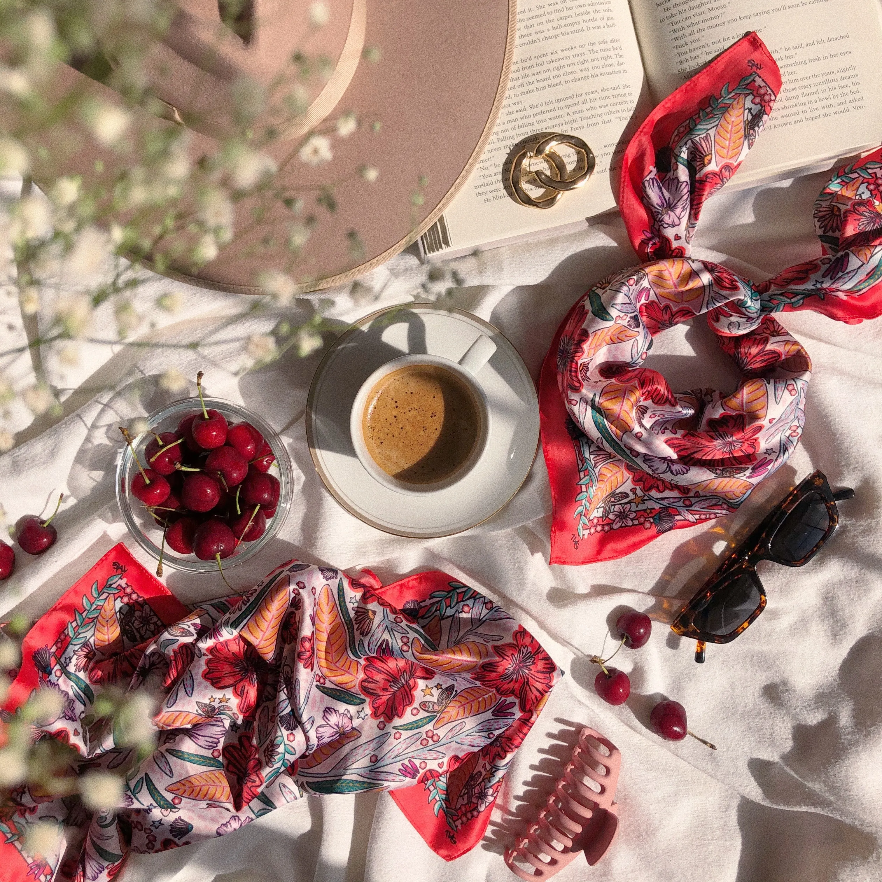 Secret Garden - Satin Square Scarf
