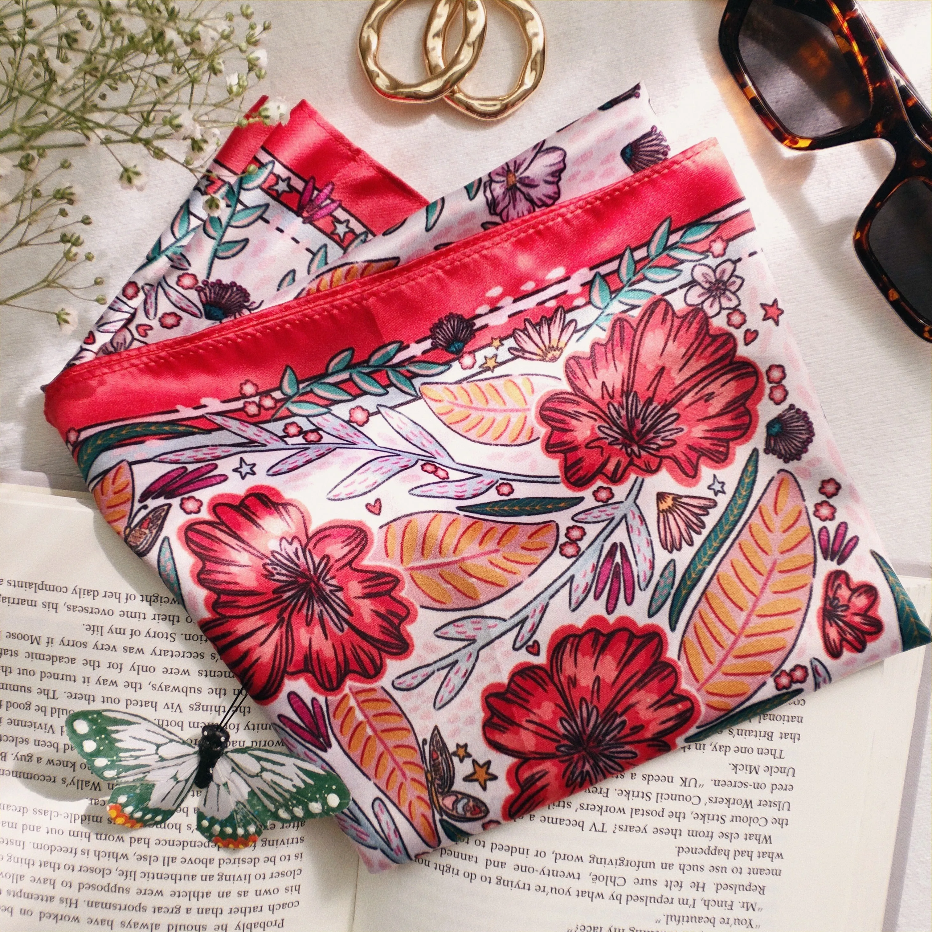 Secret Garden - Satin Square Scarf