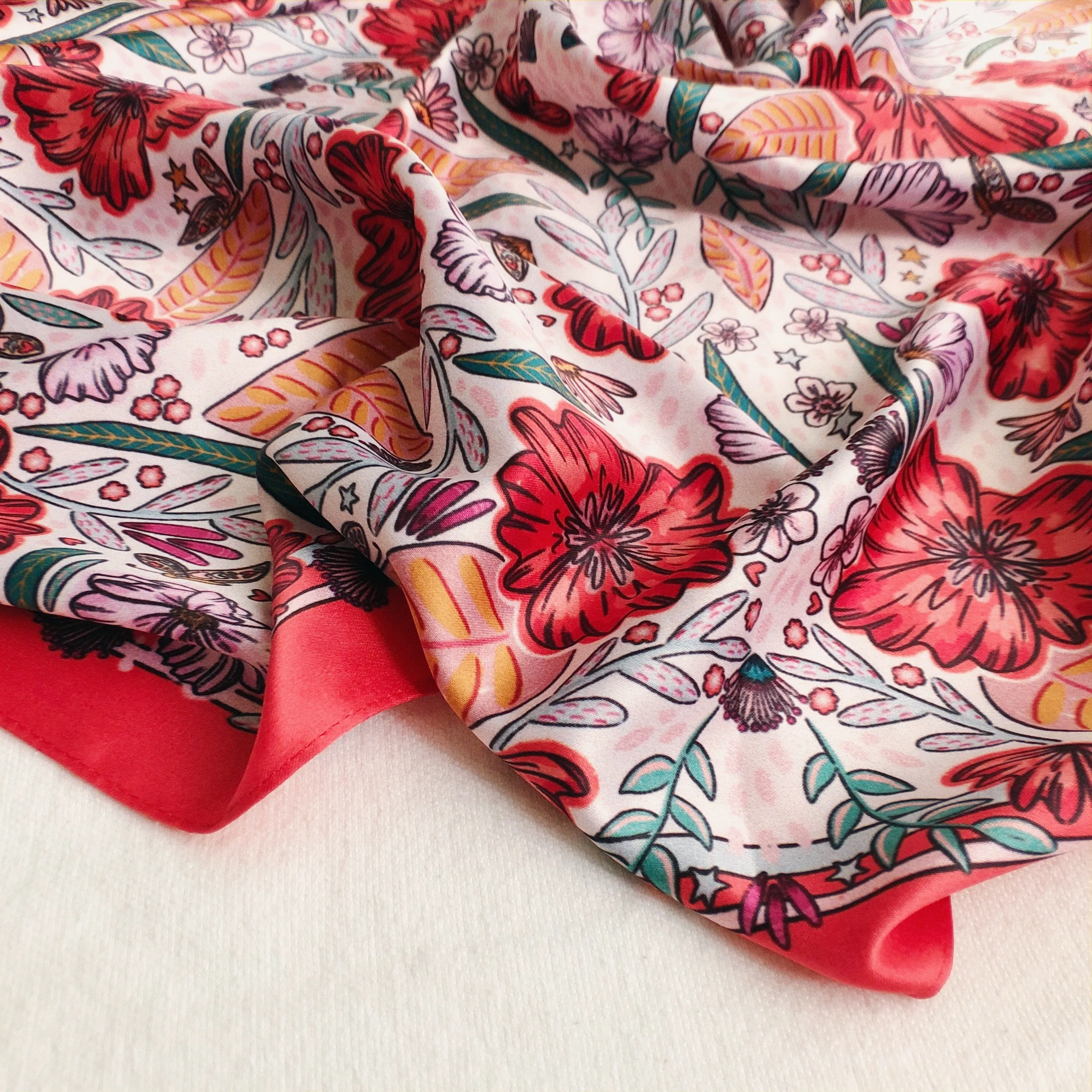 Secret Garden - Satin Square Scarf