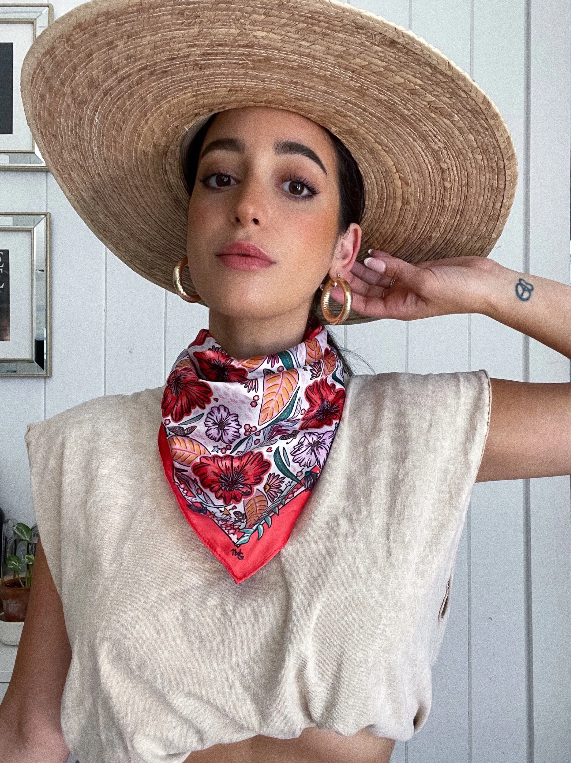 Secret Garden - Satin Square Scarf