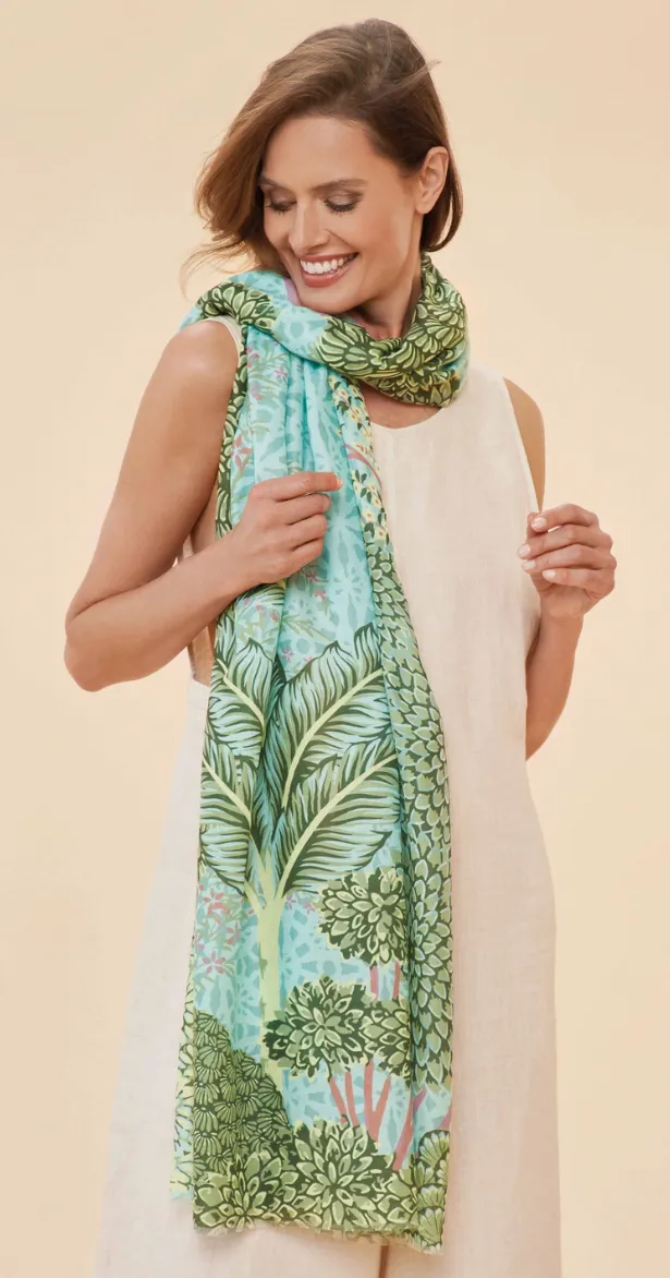 Secret Paradise Scarf - Aqua