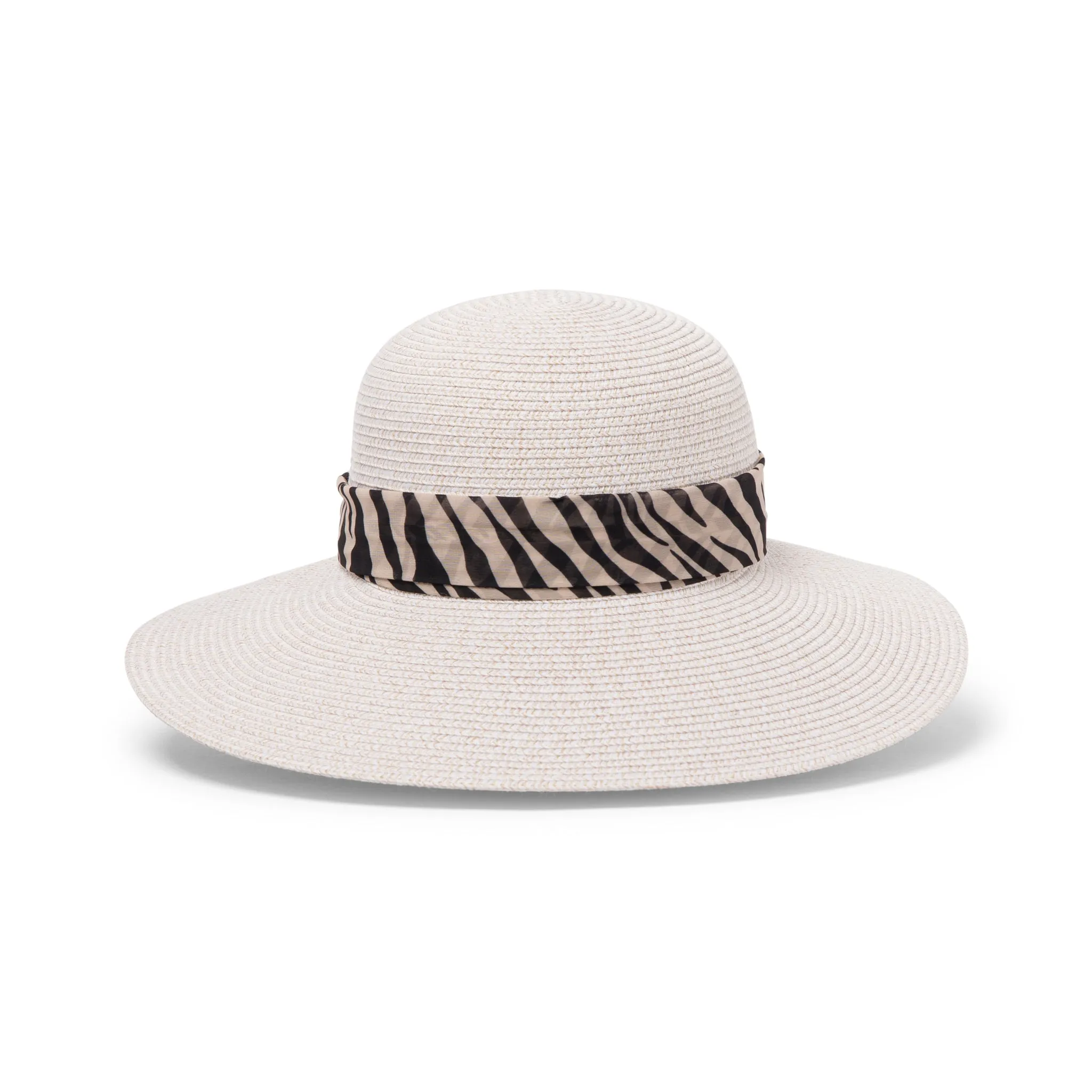 Selena Cloche Hat - Camel/White