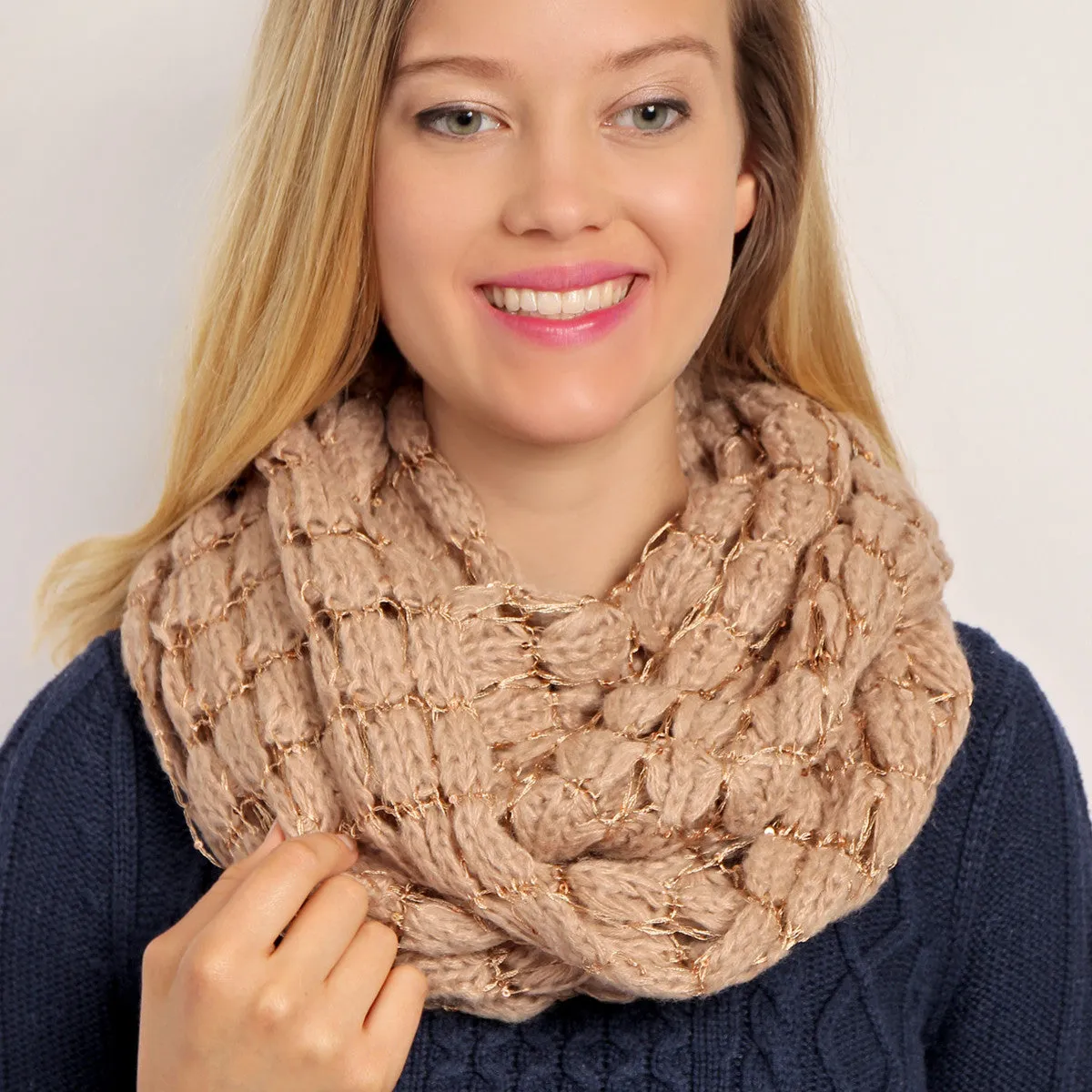 Sequined Soft Infinity Scarf