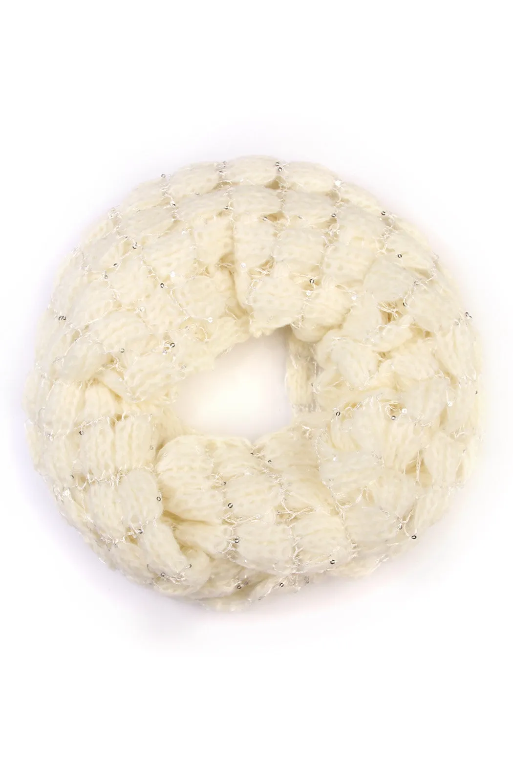 Sequined Soft Infinity Scarf