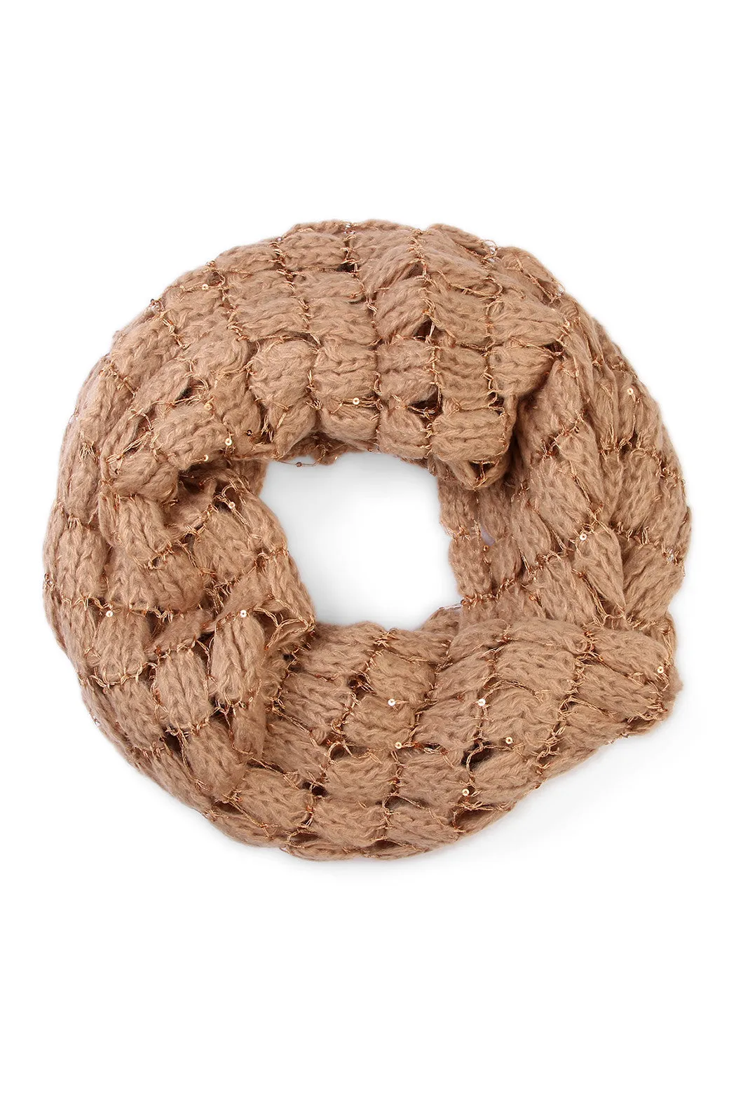 Sequined Soft Infinity Scarf