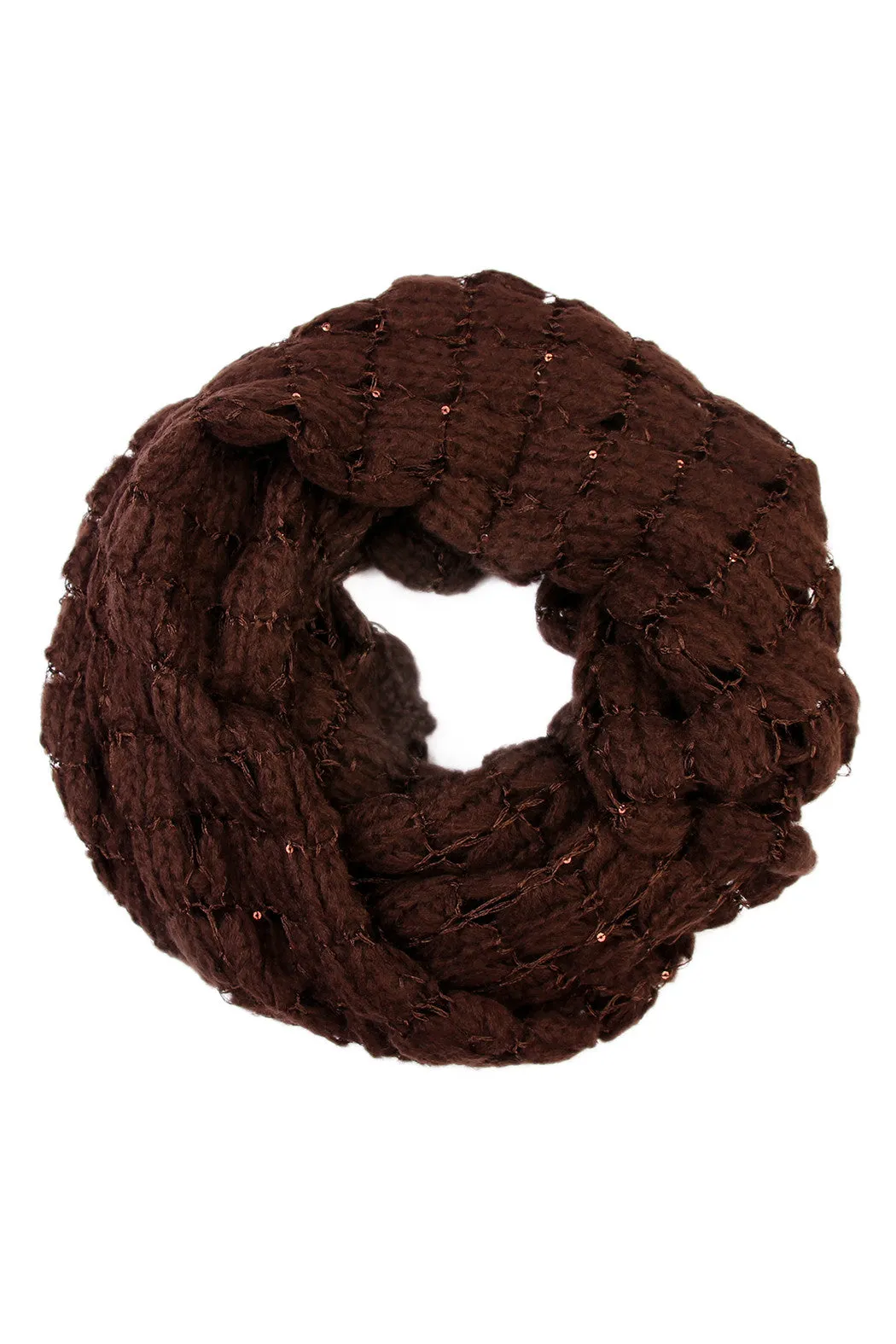Sequined Soft Infinity Scarf