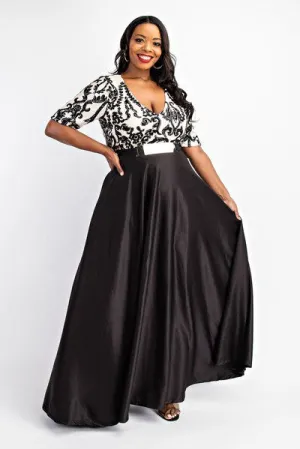 Sequins Top Maxi Dress