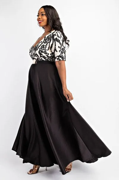 Sequins Top Maxi Dress