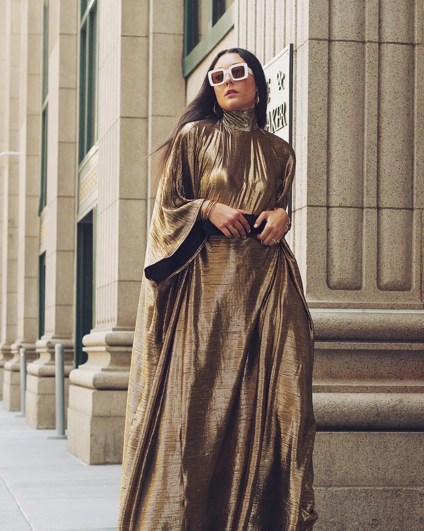 Shakira Maxi Gown - liquid gold