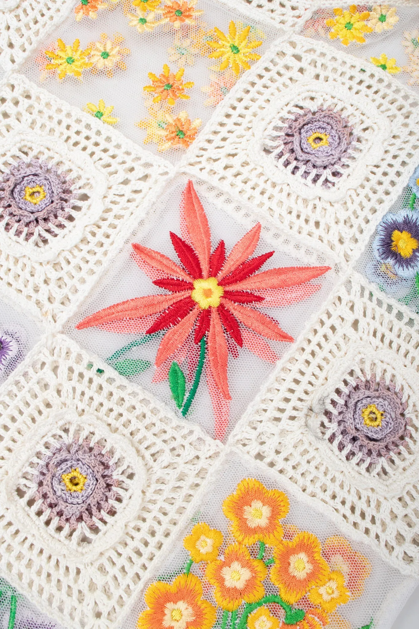 Sheer Flower Child Crochet Top