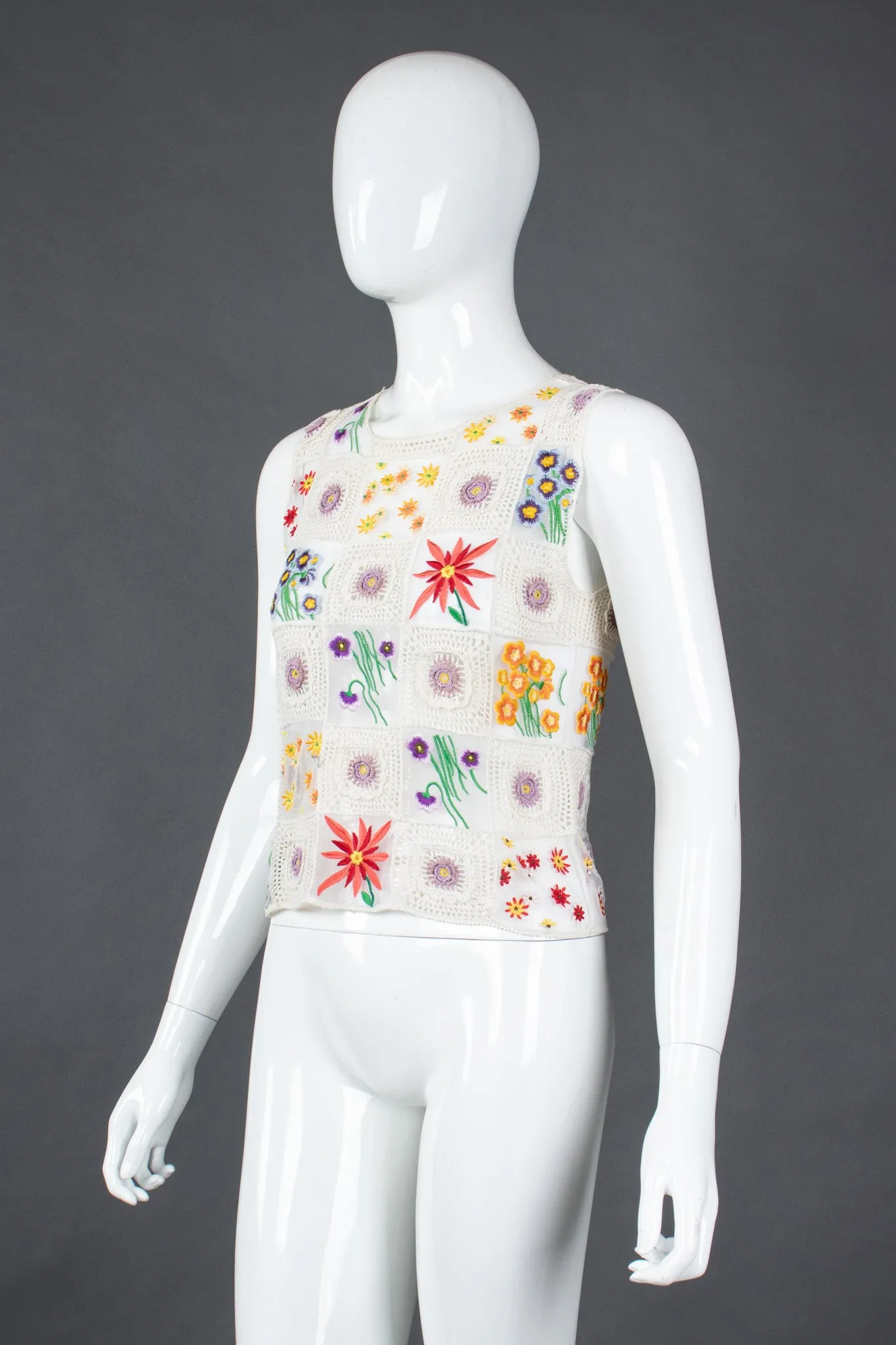 Sheer Flower Child Crochet Top