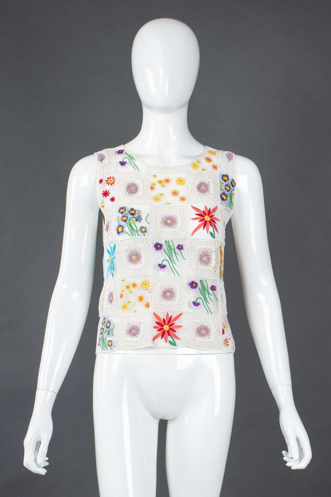 Sheer Flower Child Crochet Top