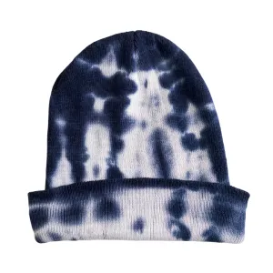 Shibori Indigo Tie Dye Beanie Hat