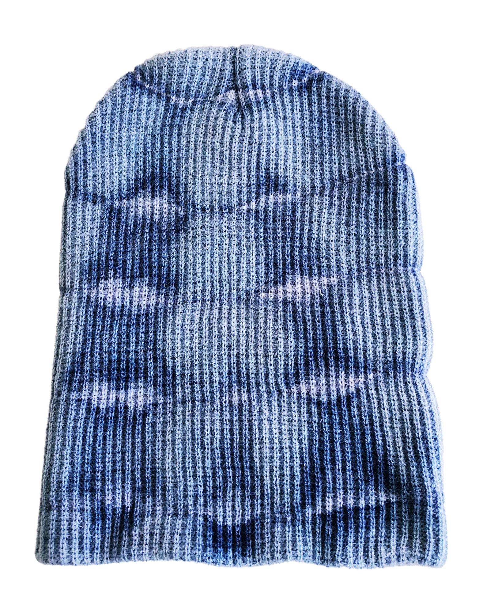 Shibori Indigo Tie Dye Waffle Weave Beanie