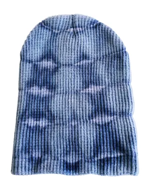 Shibori Indigo Tie Dye Waffle Weave Beanie