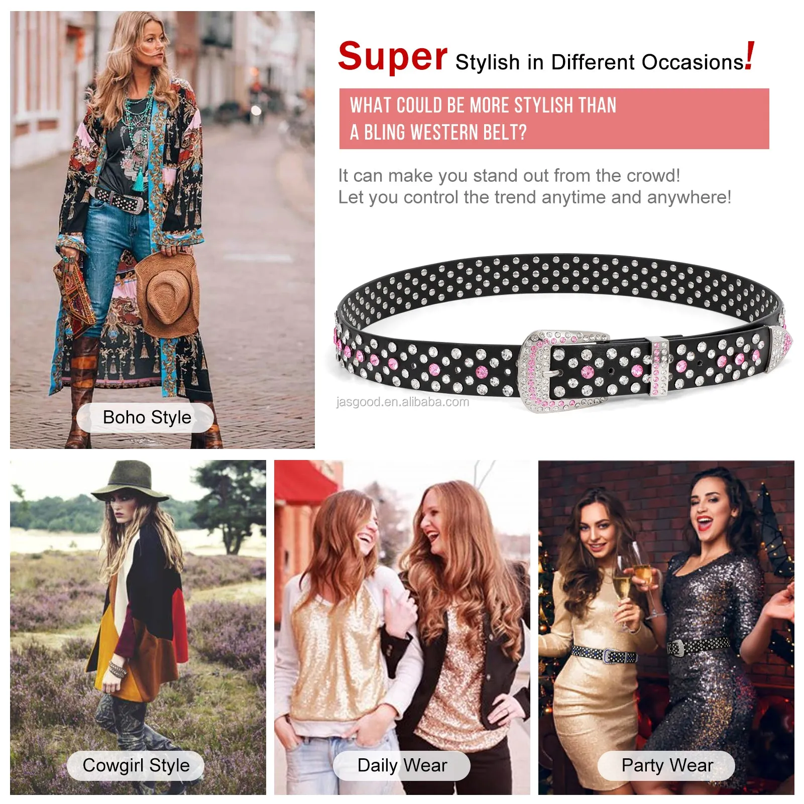 Shiny Crystal Rhinestone inlaid Women Men Unisex Belt Diamond Studded Western Cowboy Designer Belt