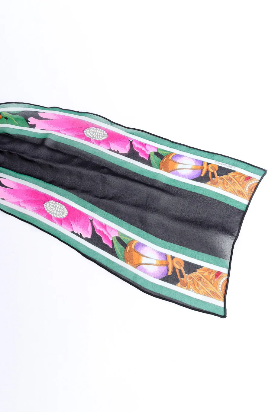 Silk Printed Blouse with Scarf