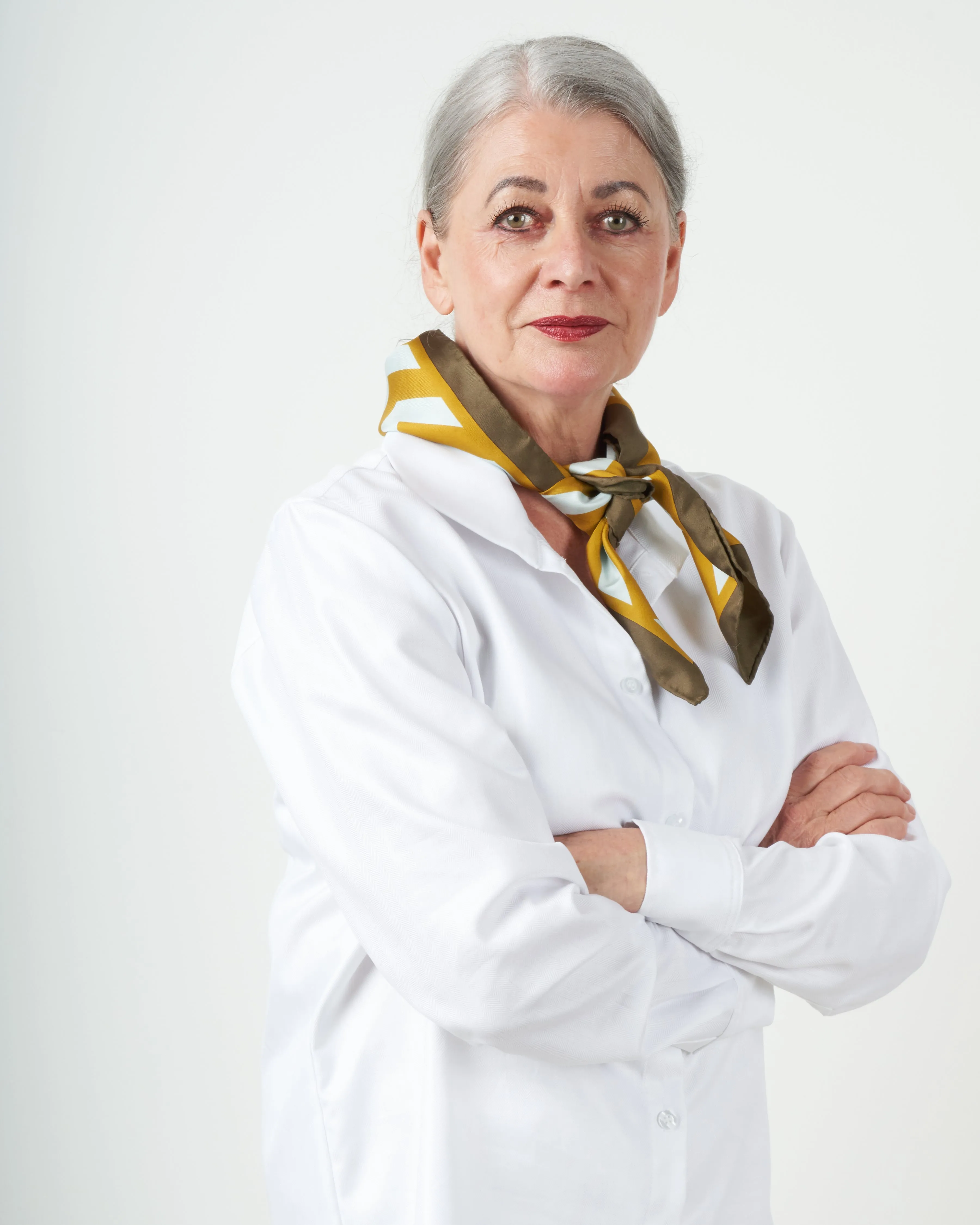 silk scarf - mustard