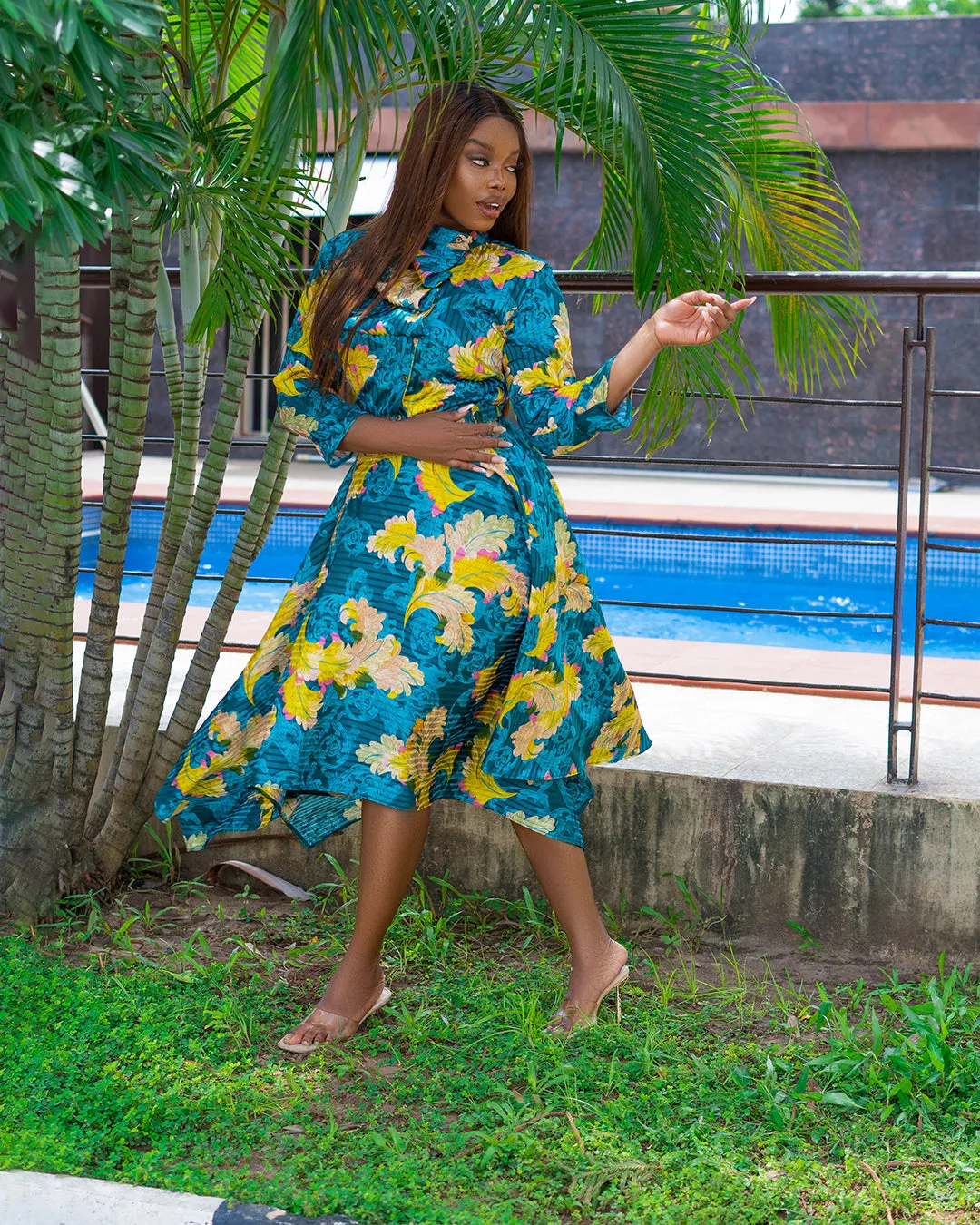 Silk Scarf Skirt Set