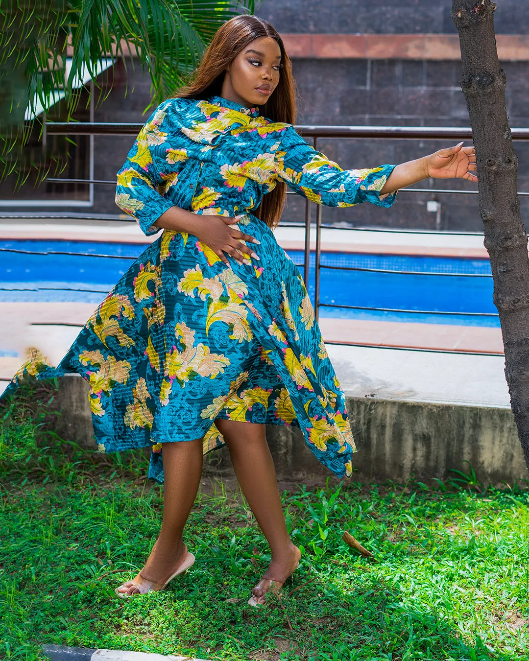 Silk Scarf Skirt Set