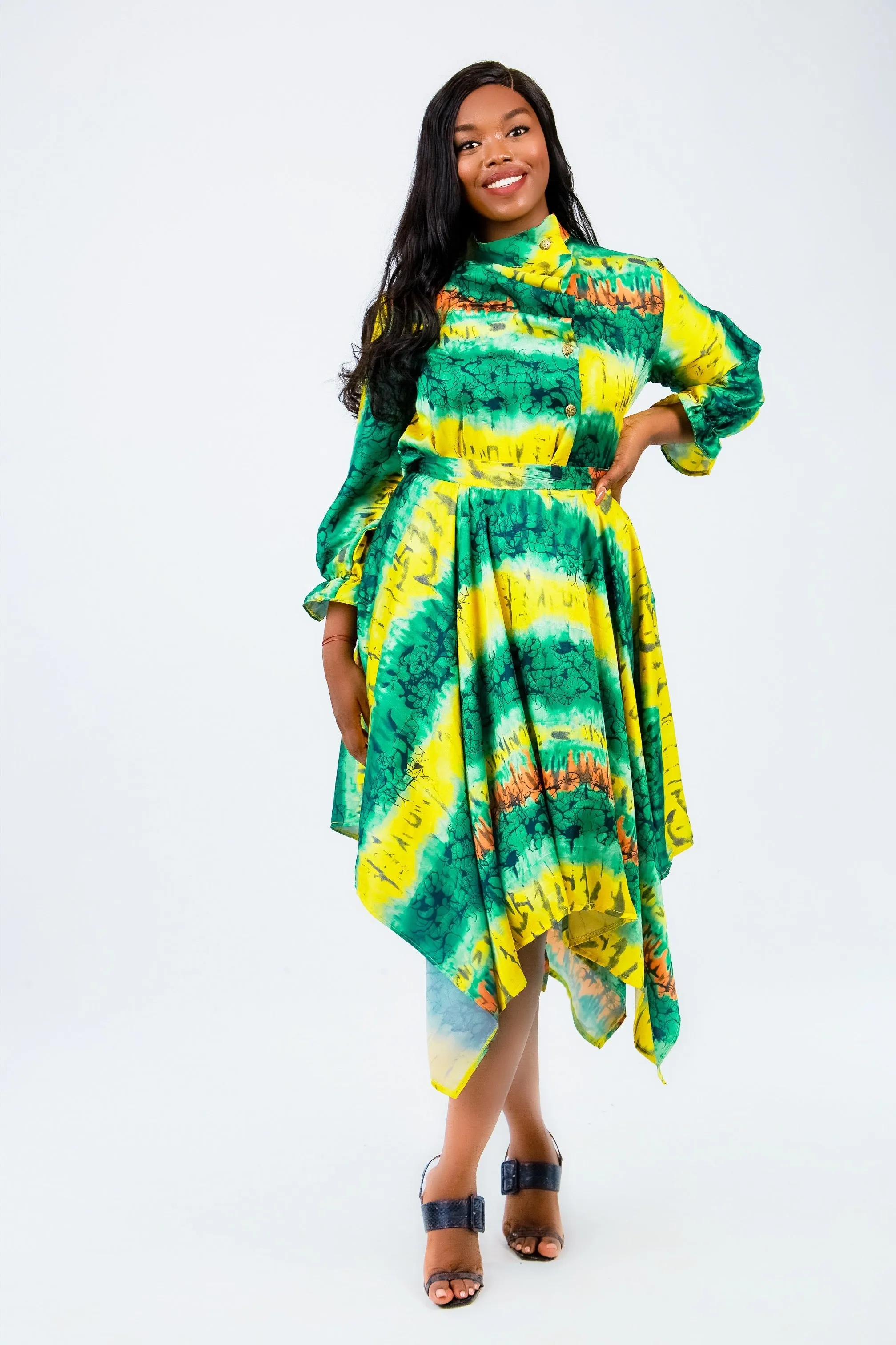 Silk Scarf Skirt Set