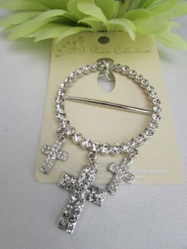 Silver Black Multi Rhinestones Big Stylish Bag Necklace Pendant