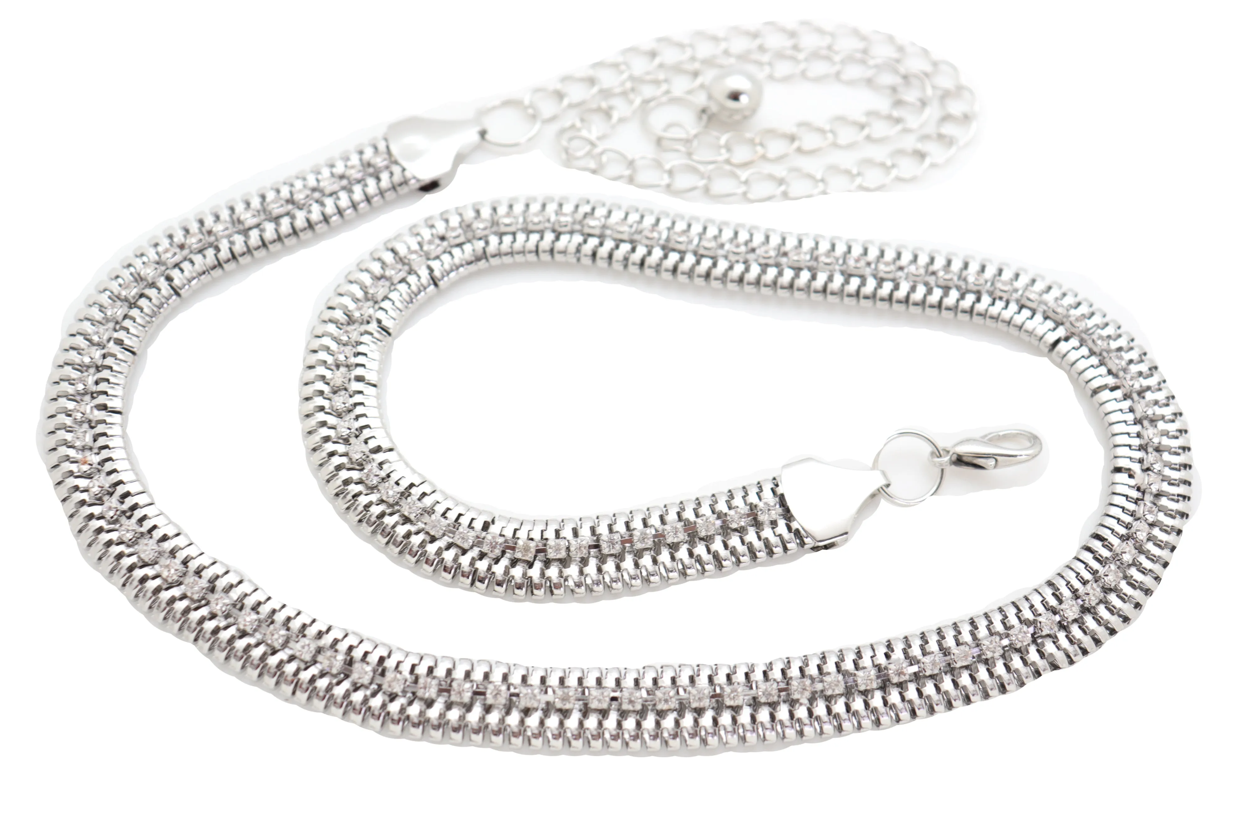 Silver Metal Chain Bling Skinny High Waist Hip Fashion Belt Fit Size S M L