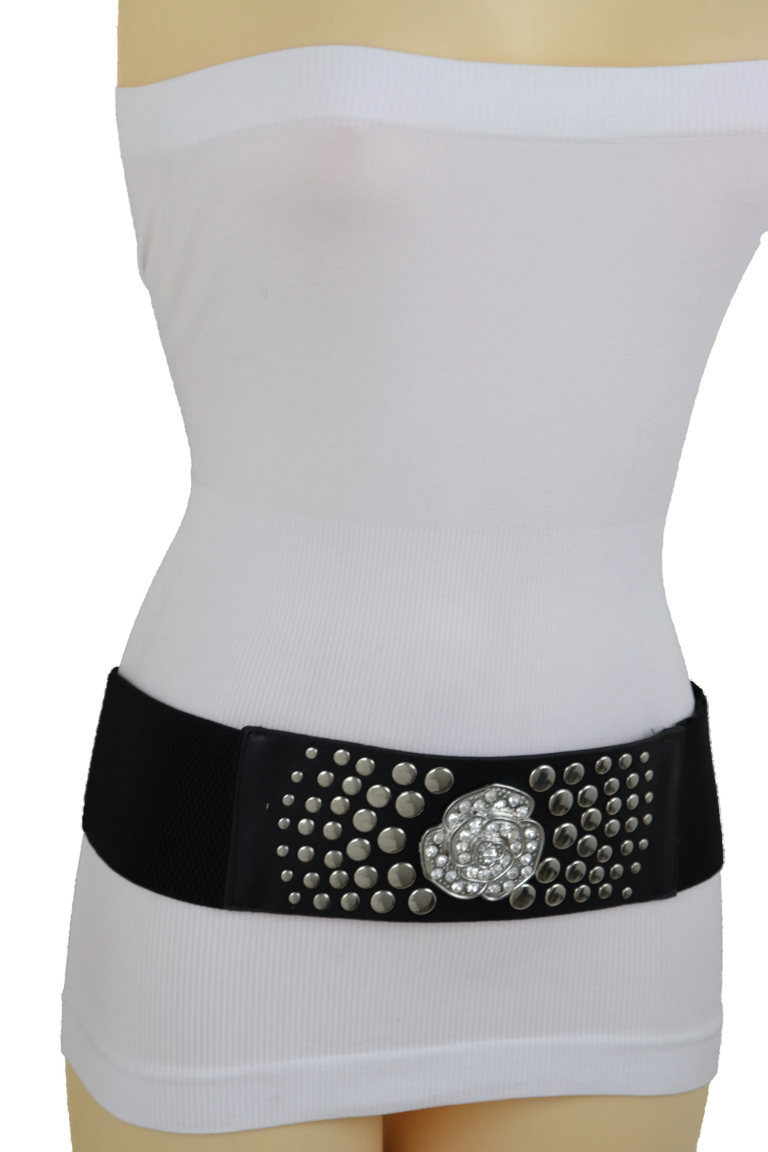 Silver Metal Chain Links Belt Hip Waist Size S M L