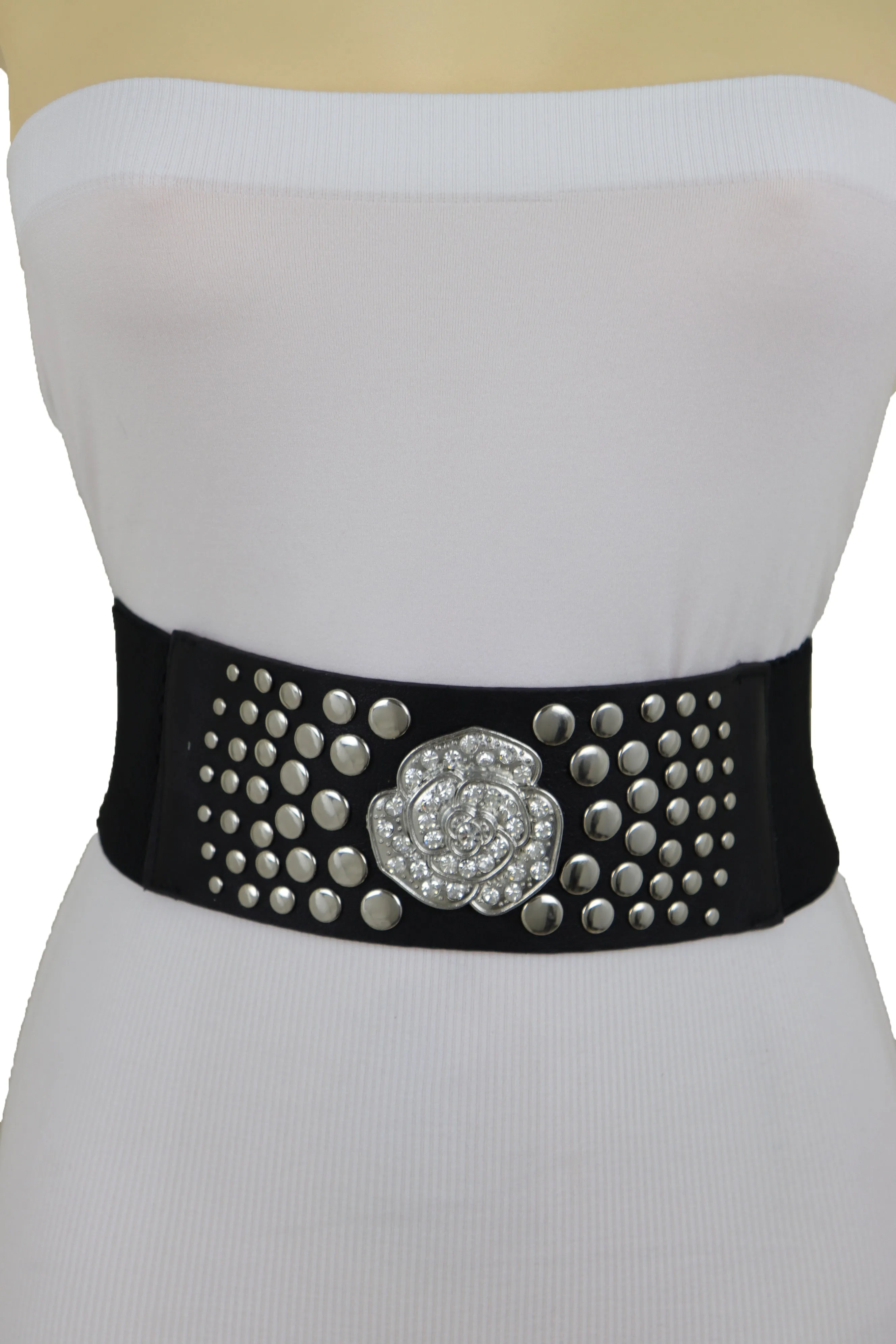 Silver Metal Chain Links Belt Hip Waist Size S M L