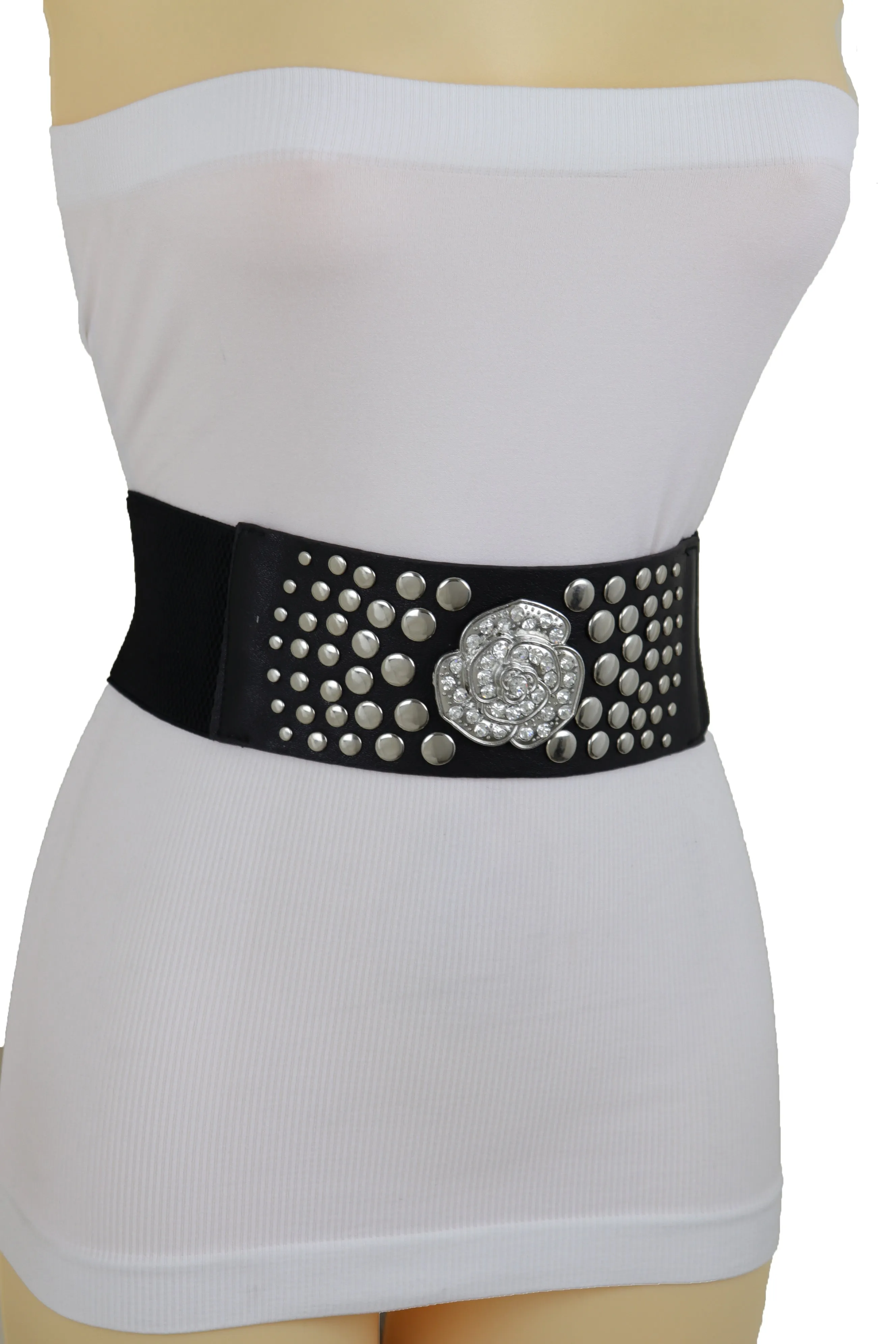 Silver Metal Chain Links Belt Hip Waist Size S M L