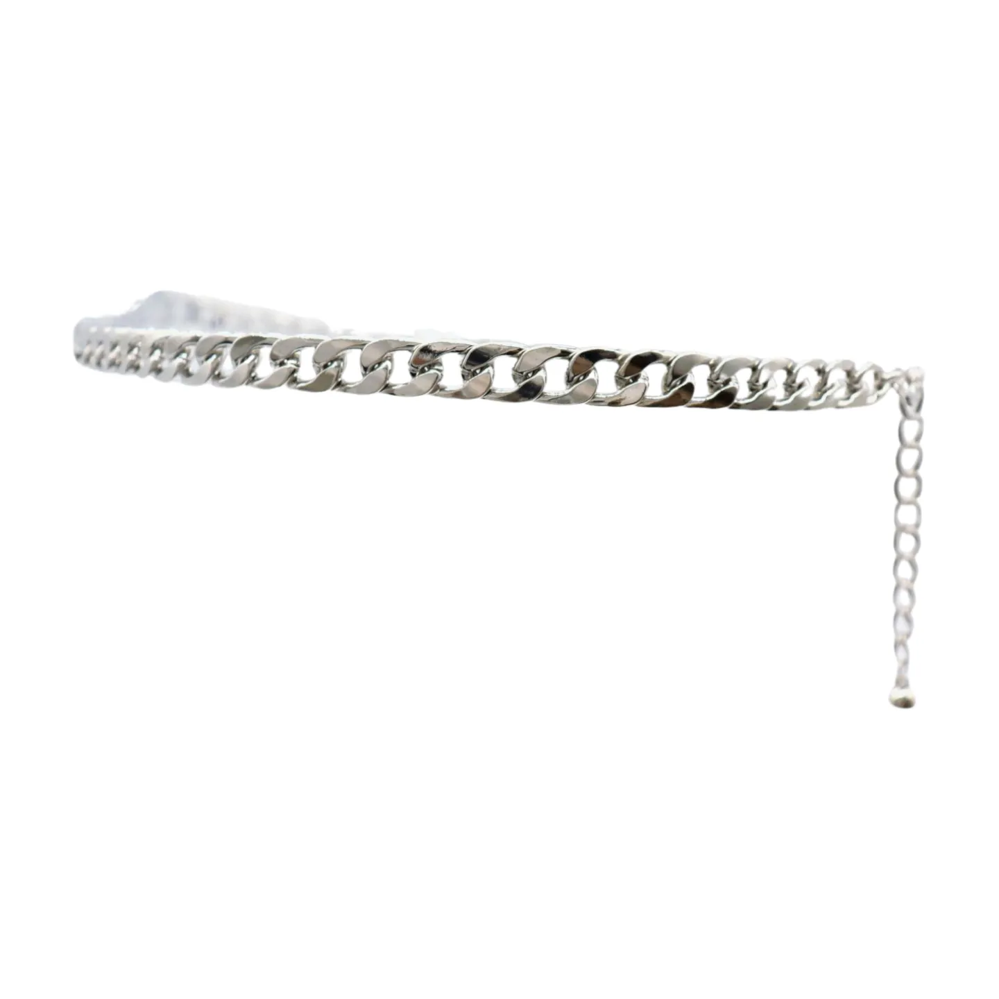 Silver Metal Chain Links Belt Hip Waist Size S M L