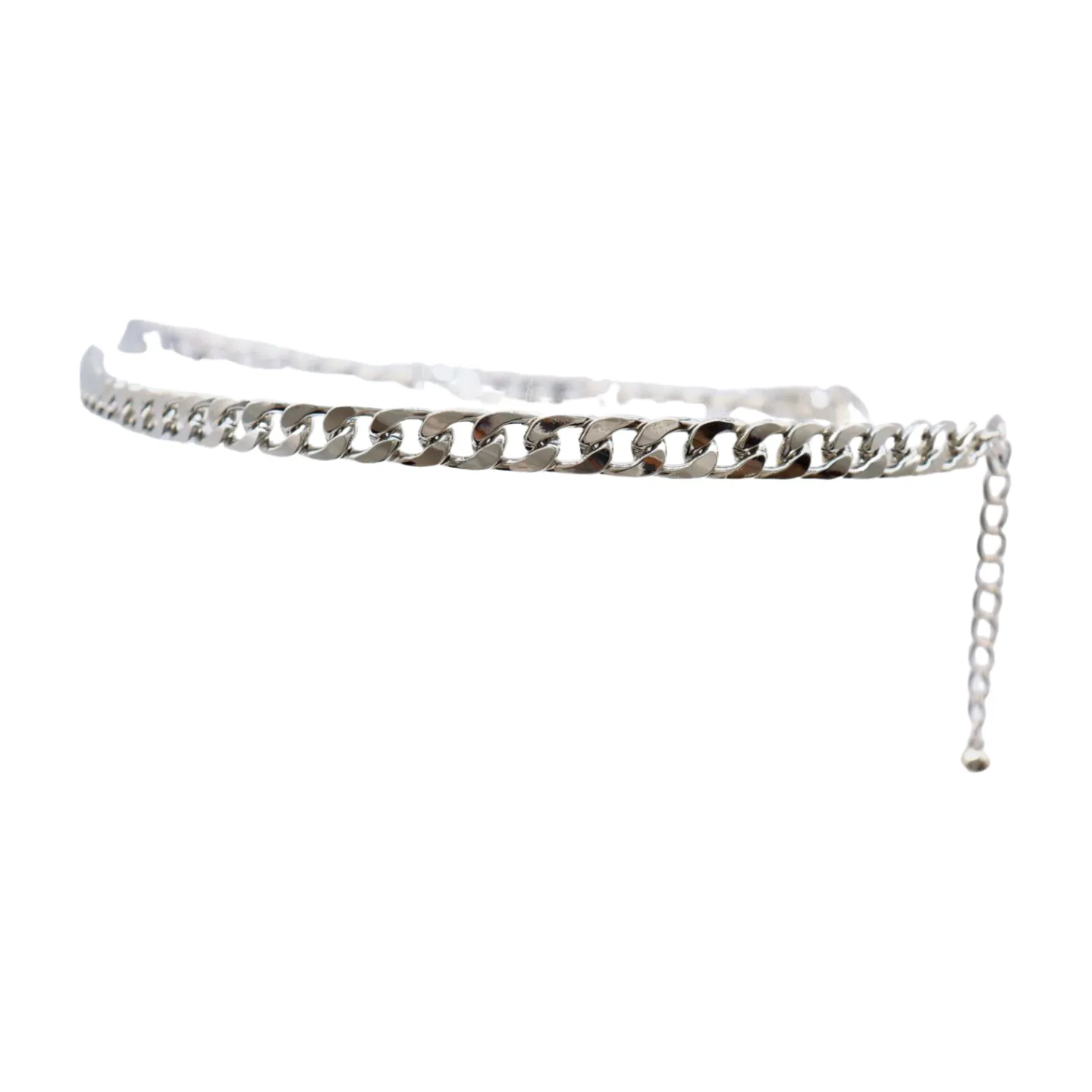 Silver Metal Chain Links Belt Hip Waist Size S M L