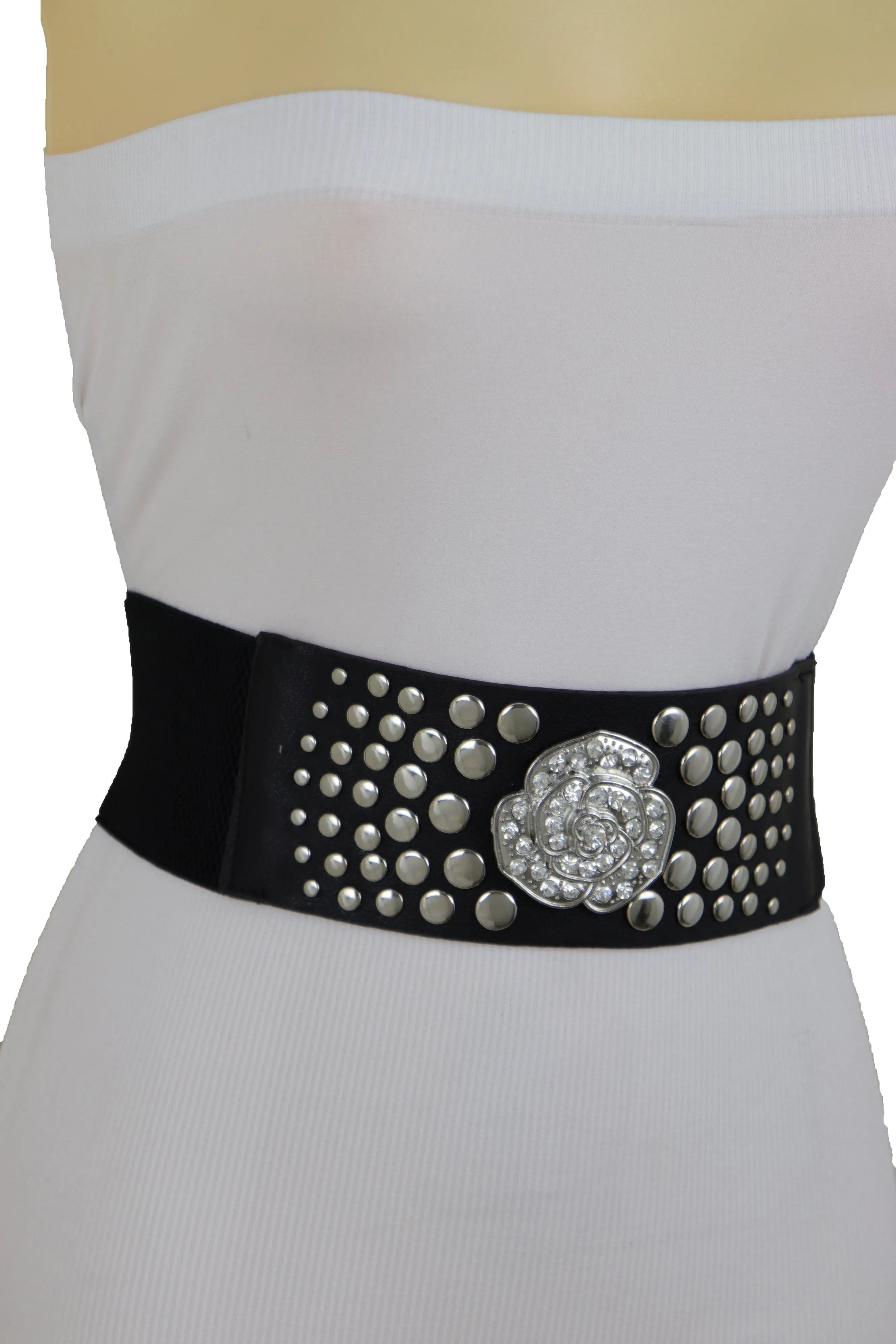 Silver Metal Chain Links Belt Hip Waist Size S M L