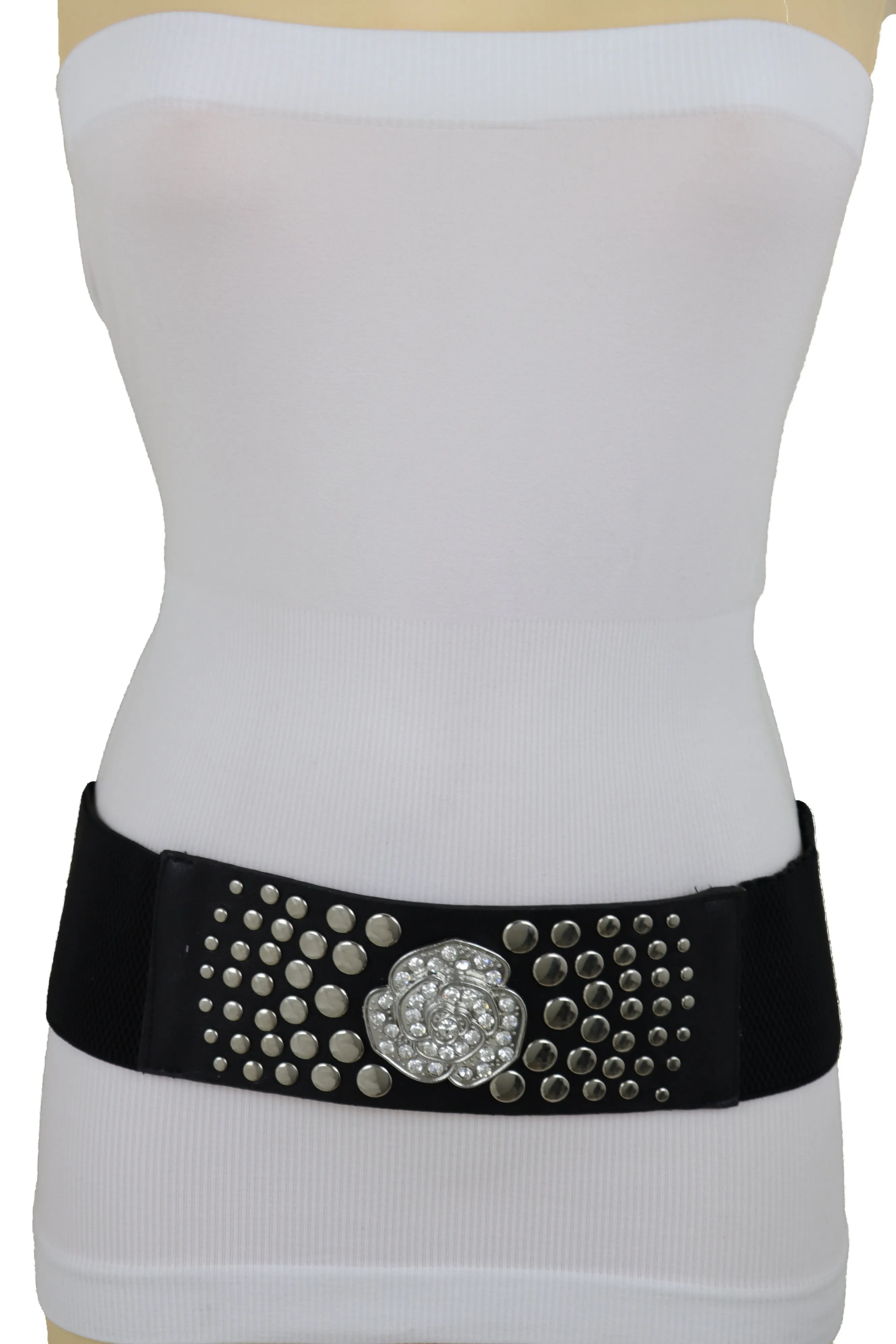 Silver Metal Chain Links Belt Hip Waist Size S M L
