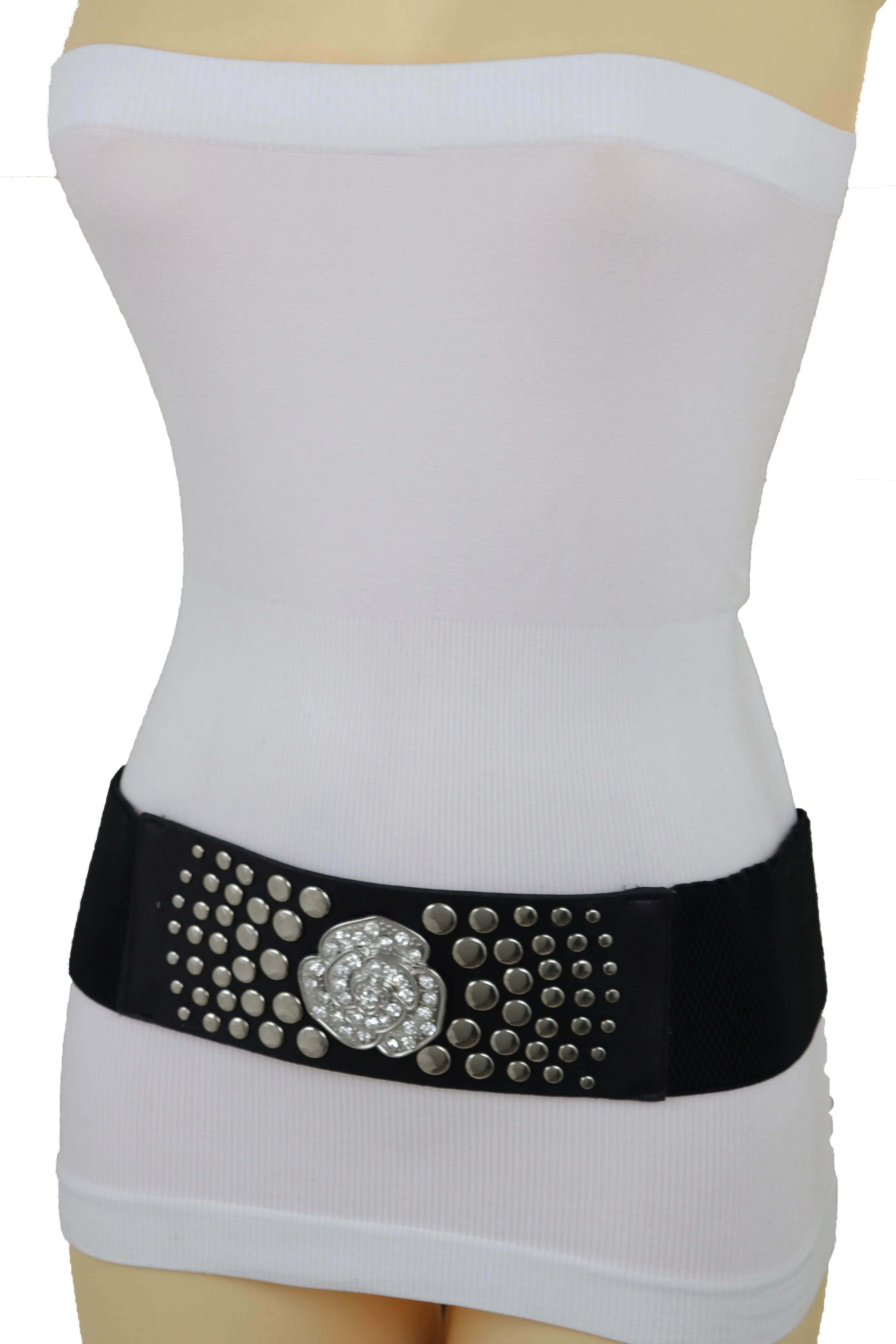 Silver Metal Chain Links Belt Hip Waist Size S M L