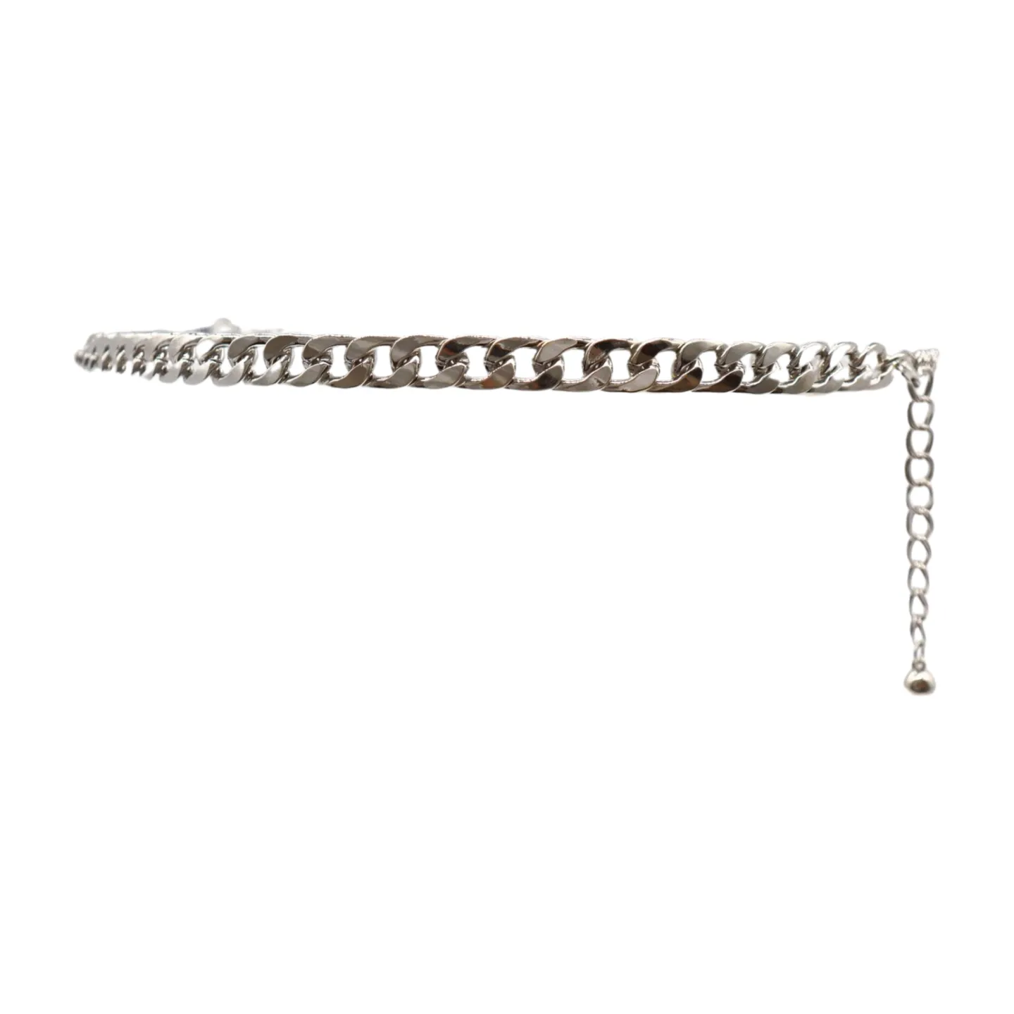 Silver Metal Chain Links Belt Hip Waist Size S M L