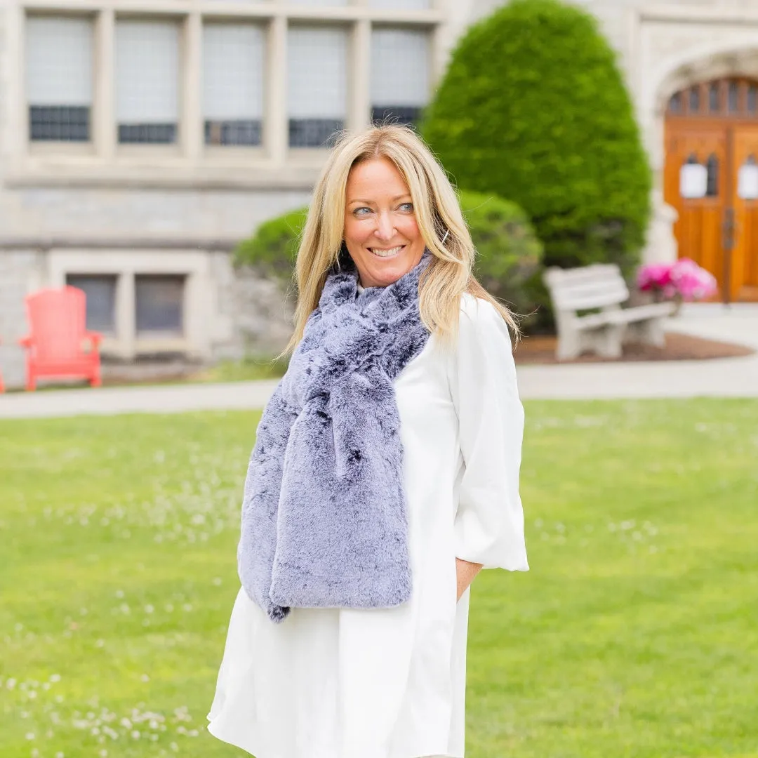 Silver Mink Faux Fur Scarf