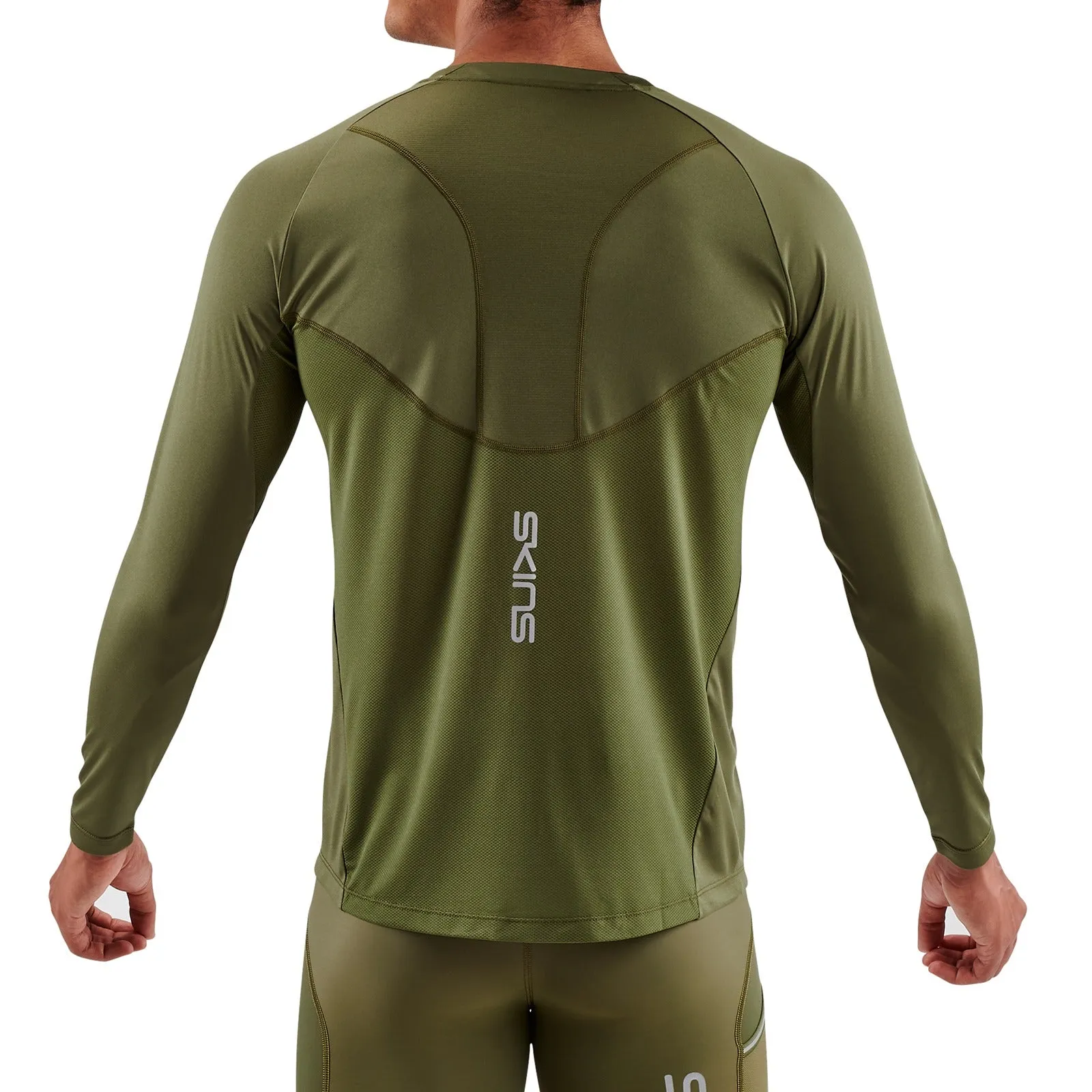 SKINS Men's Series-3 Active Long Sleeve Top - Khaki
