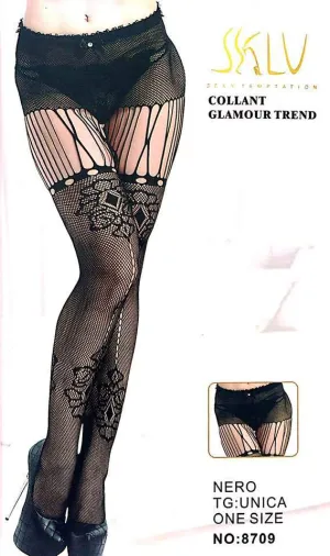 SKLU Fashion Figured Painty Hose Sexy Leg Stocking-8709