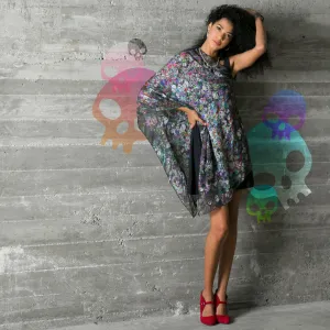 Skullduggery Silk Chiffon Scarf Wrap