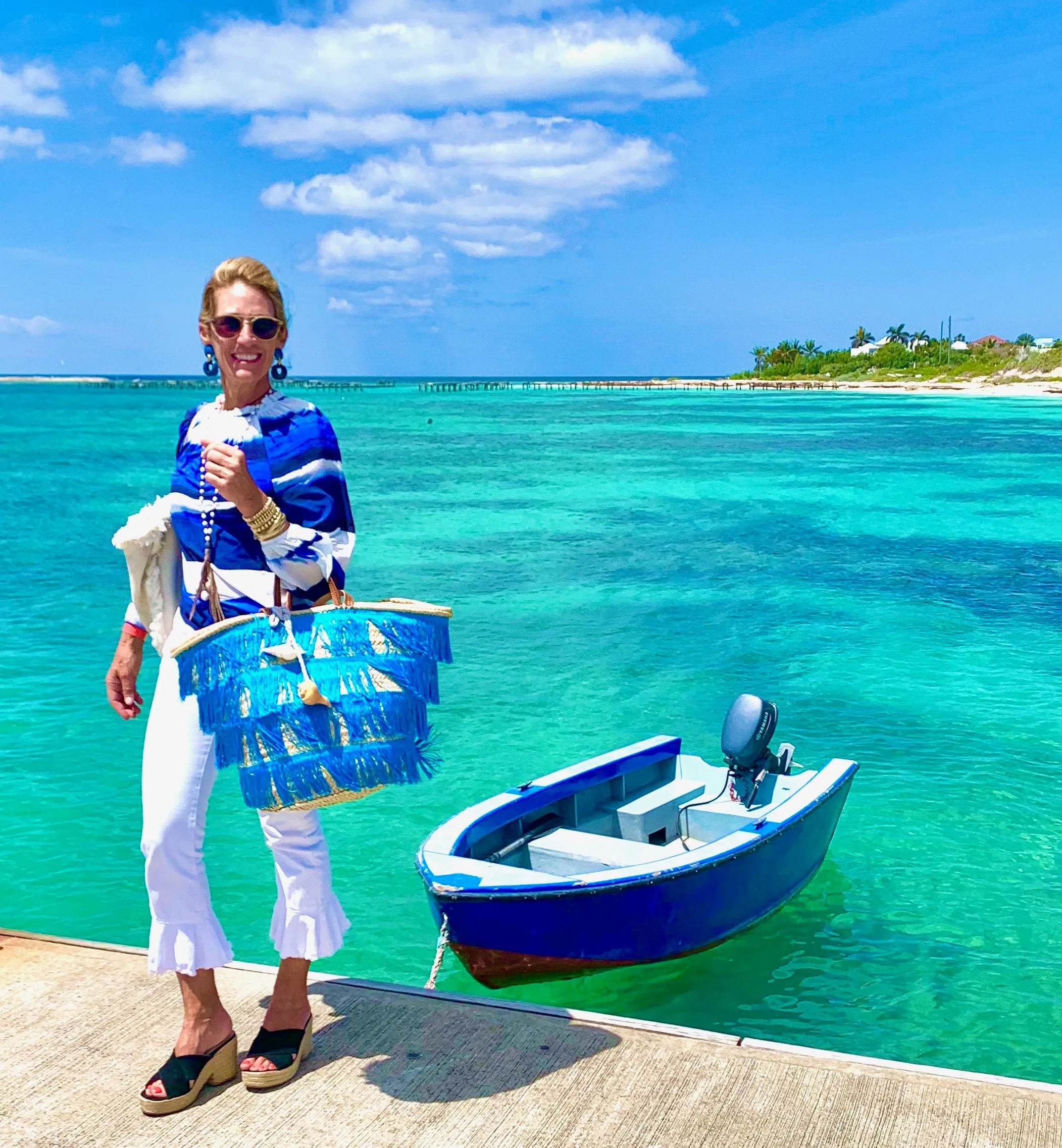Sky Blue Shimmy Bag