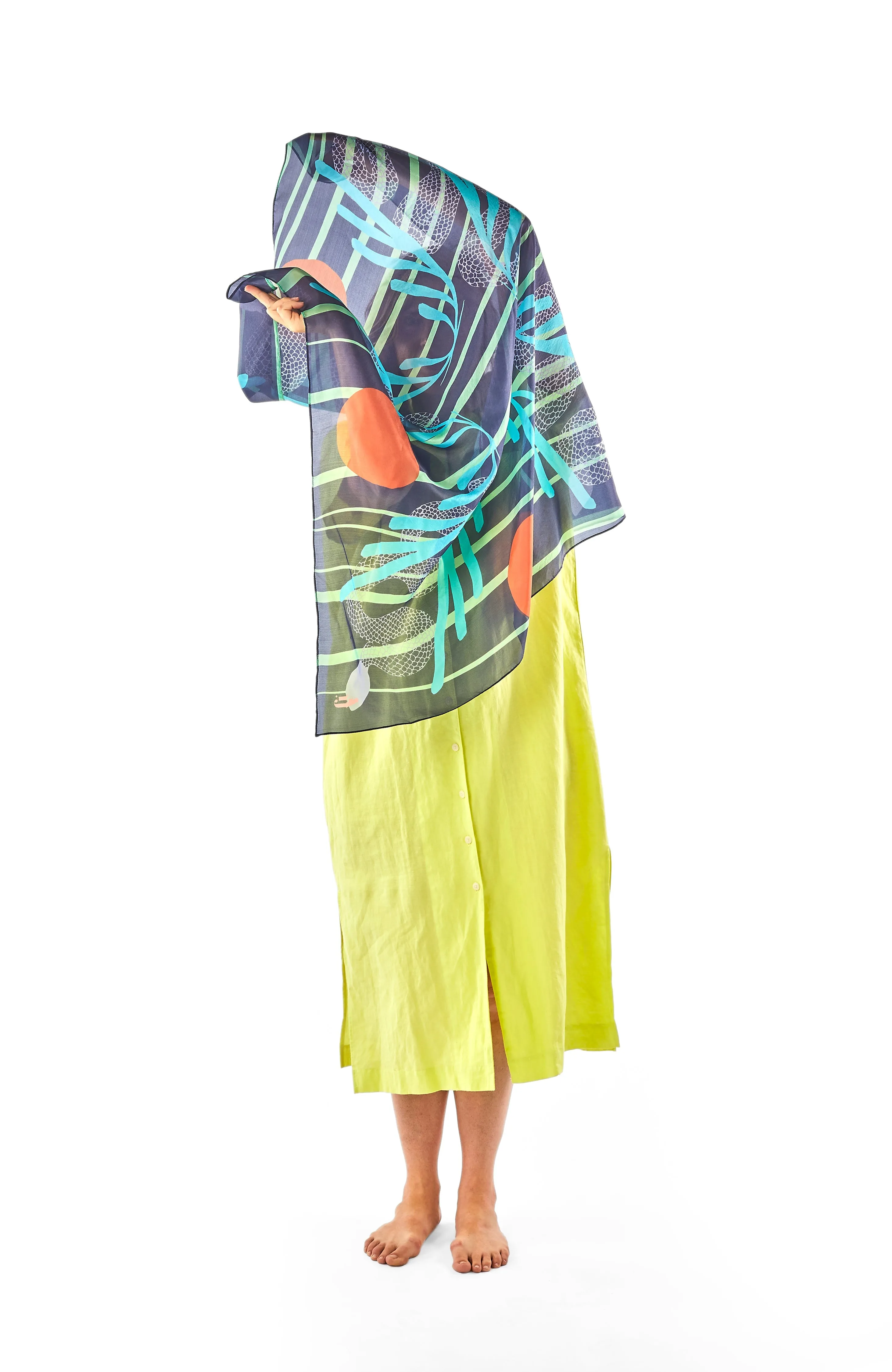 Snake Charmer Scarf in Orange