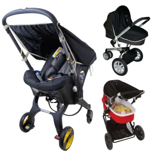 SnoozeShade Original (Newborn to approx 6m); Carrycot & pram sun shade and baby sleep aid; Better than a pram parasol; Doona compatible; Blocks 99% of UV