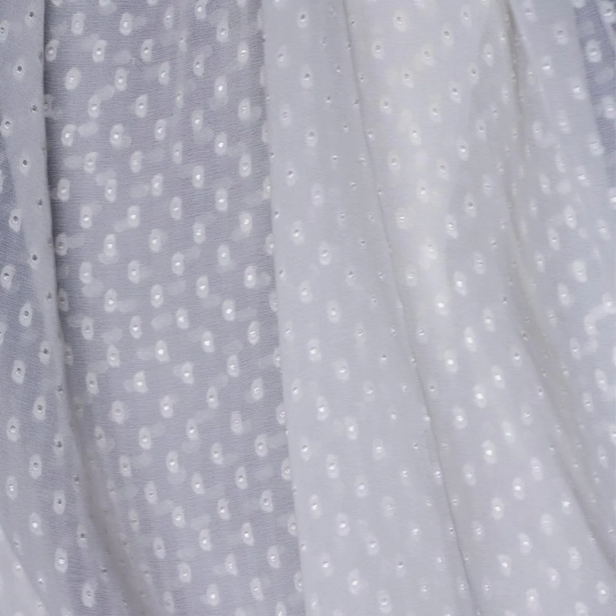 Snow White Silk Chiffon Scarf Wrap