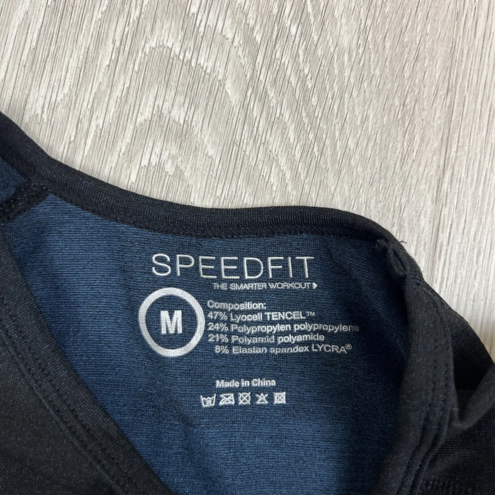 SpeedFit Mens Black Activewear Compression Top T-Shirt Size Medium
